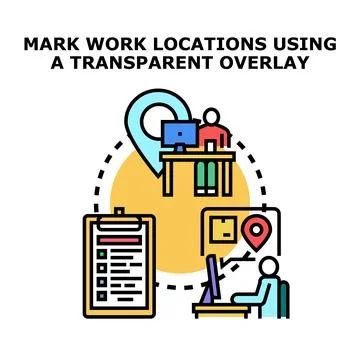 Remote work location planning and task management イラスト素材