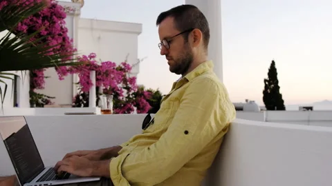 Remote work male Stock-Footage 137626414