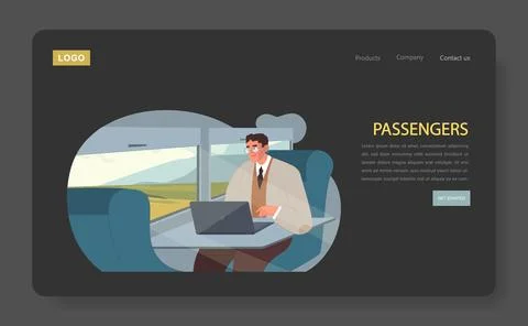 Remote Work on the Move. Stock Illustration