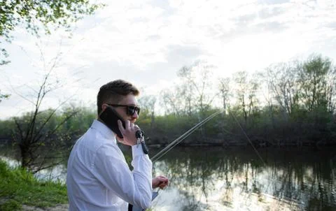 Remote work online. Work outside the office Stock Photos