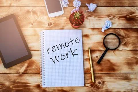 Remote work Stock Photos