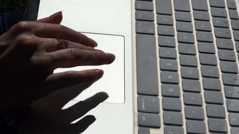 Remote work on a portable personal computer Video stock 79682167