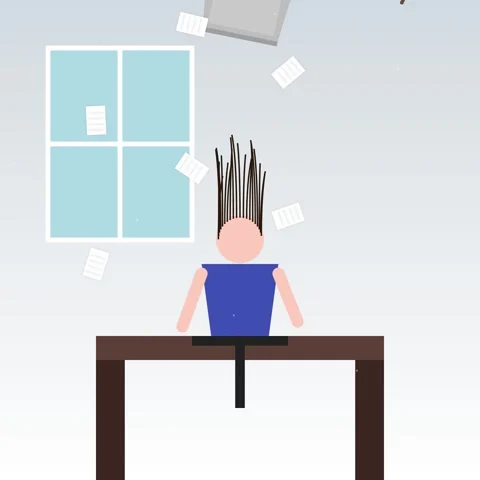 Remote work setup: Man typing on laptop computer in a clean, modern home offi Stock Footage 344777674
