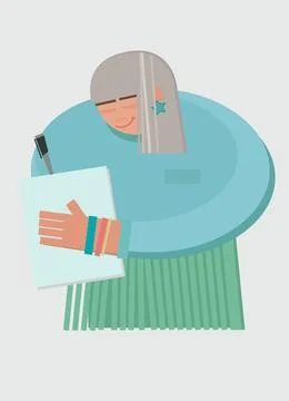 Remote work, social networking, cv, exam preparation, homework, drowing Stock Illustration