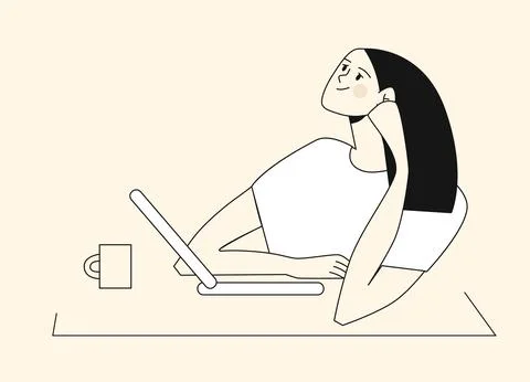 Remote work, social networking, cv, exam preparation, homework Stock Illustration