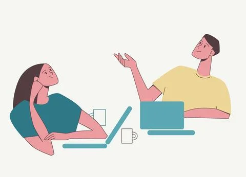Remote work, social networking, cv, exam preparation, homework Stock-Illustration