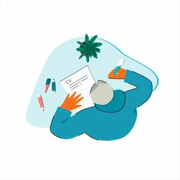 Remote work, social networking, cv, exam preparation, homework Stock Illustration