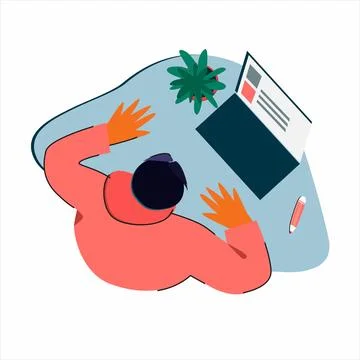 Remote work, social networking, cv, exam preparation, homework Stock Illustration