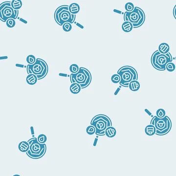 Remote work specialist hiring head hunting glyph seamless pattern Stock Illustration