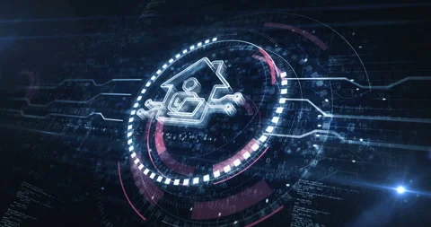 Remote work symbol digital concept loop Stock Footage 337408338