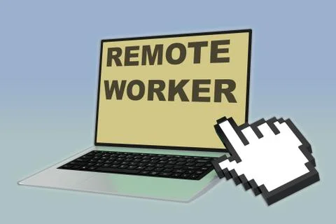 REMOTE WORKER concept Illustrazione stock