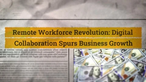 Remote Workforce Revolution Digital Collaboration Spurs Business Growth new Stock Footage 317058348