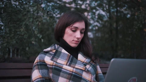 Remote Working in the park Stock Footage 142609606