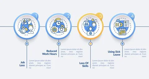 Remote working vector infographic template Illustrazione stock