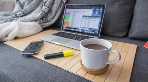 Remote workplace 写真素材