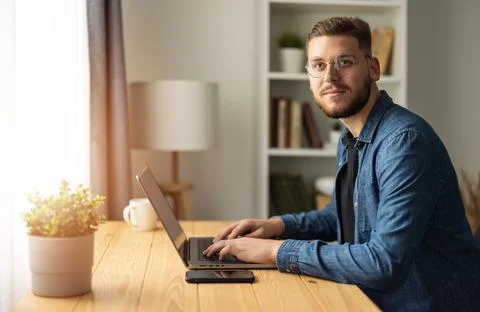 Remotely coding work Stock Photos