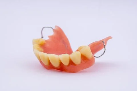 Removable denture of an upper jaw denture dental prosthesis dentist Stock Photos