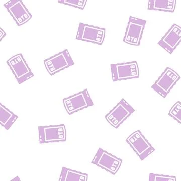 Removable hard drive glyph vector seamless pattern Stock Illustration