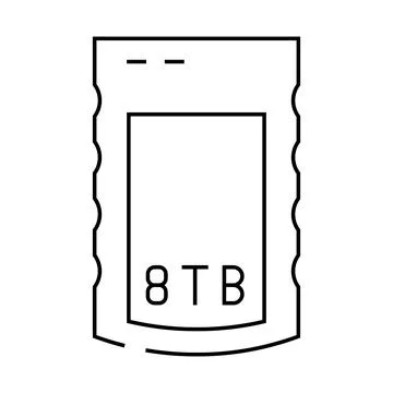 Removable hard drive line icon vector illustration Stock Illustration