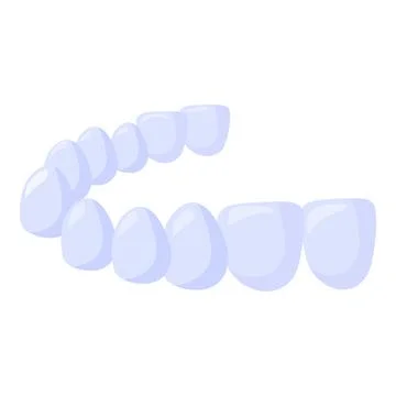 Removable invisible aligner covering upper teeth for orthodontic treatment Stock Illustration