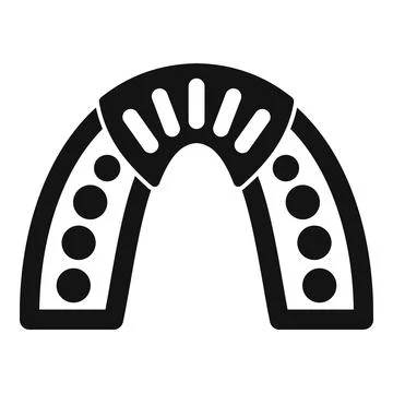 Removable retainer holding teeth alignment after braces treatment Stock Illustration