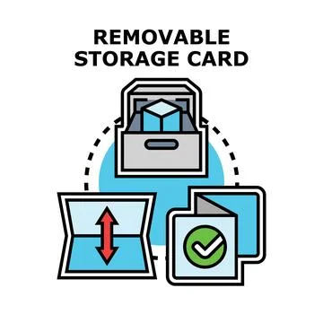 Removable storage card data transfer concept Stock Illustration