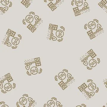 Removal carbon line seamless pattern Stock Illustration