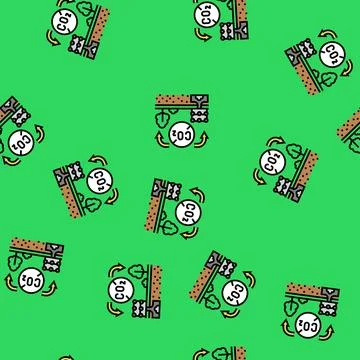 Removal carbon vector seamless pattern Illustrazione stock