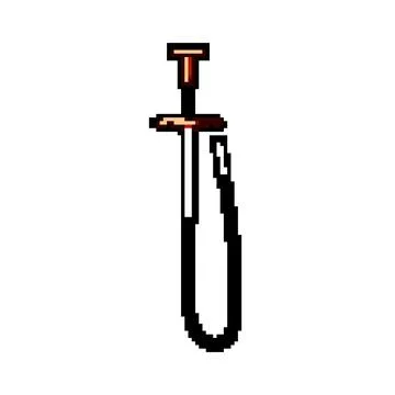 Removal drain snake pixel art vector illustration Stock Illustration