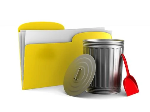 Removal of information on white background. Isolated 3D illustration Illustrazione stock