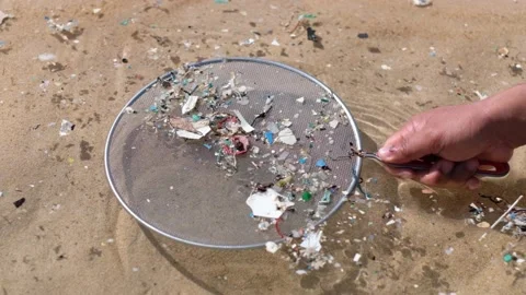 Removal of micro-plastics (MPs) pollution in water Stock Footage 168810912