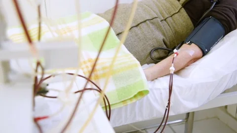 Removal of plasma from the blood Stock Footage 82616035