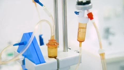 Removal of plasma from the blood without removing the blood elements Stock Footage 82615731