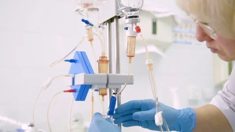 Removal of plasma from the blood without removing the blood elements Stock Footage 82615743