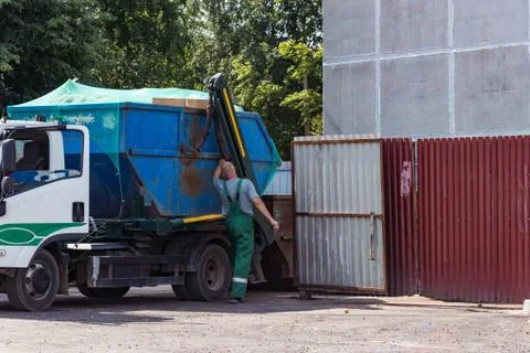 Removal of urban garbage Stock Photos