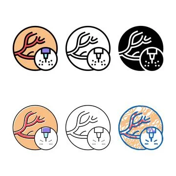 Removal of vascular range pathologies color icon vector Stock Illustration