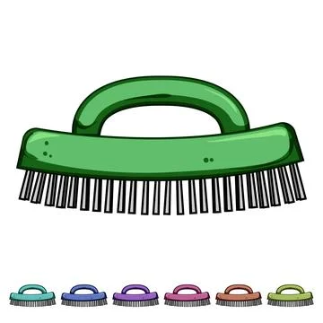 Removal wire brush cartoon vector graphic Stock Illustration