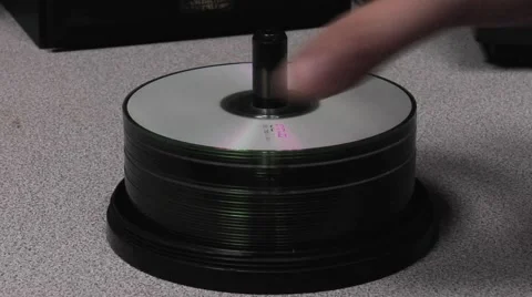 Remove and replace audio CD Stock Footage 58801022