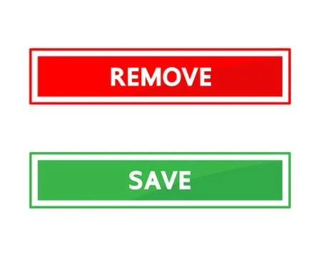 Remove and save  button vector design Stock Illustration
