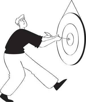 Remove the Arrow Stuck in the Target Illustration - Achievement &amp; Completion 库存插图