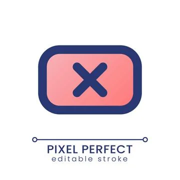 Remove background pixel perfect gradient fill ui icon Illustrazione stock