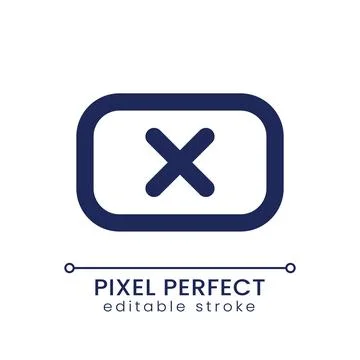 Remove background pixel perfect linear ui icon Stock Illustration