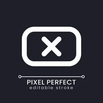 Remove background pixel perfect white linear ui icon for dark theme Stock Illustration