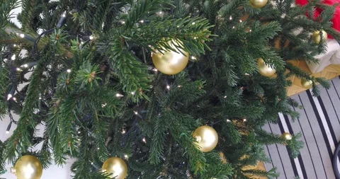 Remove bauble from christmas tree Stock Footage 94109332