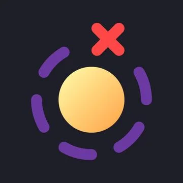 Remove breathe animation flat gradient fill ui icon for dark theme Illustrazione stock