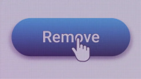 Remove Button Click Extreme Close Up Front View Stock Footage 148151139
