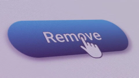 Remove Button Click Extreme Close Up Stock Footage 148151391