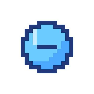 Remove button pixelated RGB color ui icon Stock Illustration