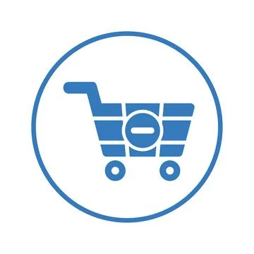 Remove cart icon, delete from shopping cart Stock Illustration