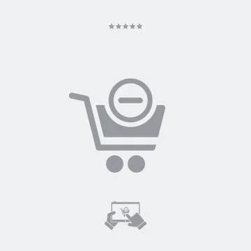 Remove from cart icon Illustrazione stock